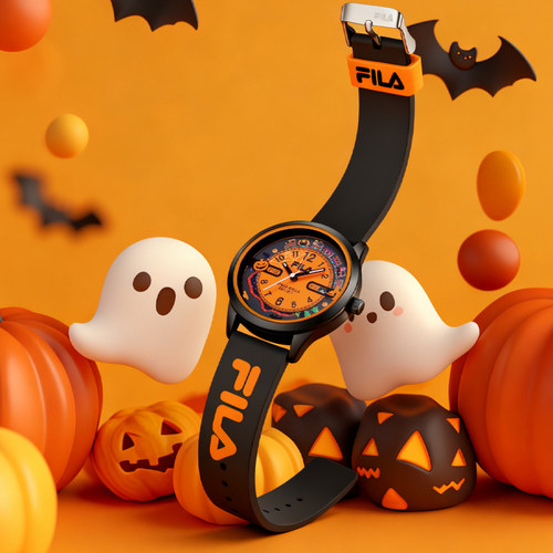 FILA斐乐万圣节主题奇趣礼盒学生手表小众潮流中性石英腕表6764