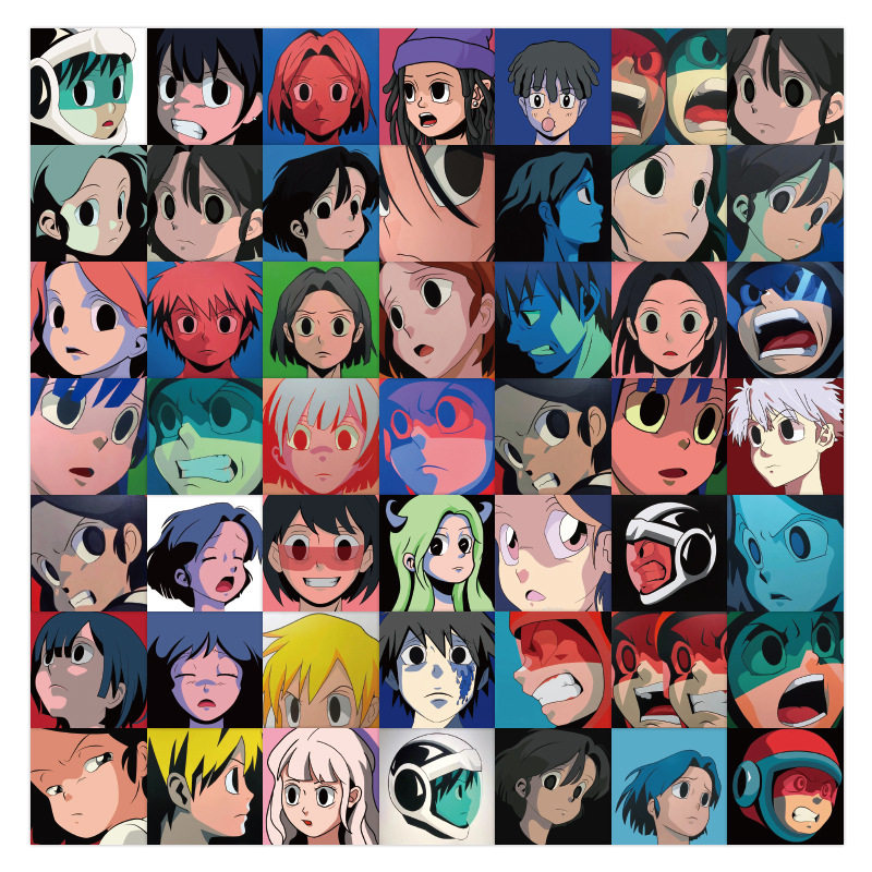 二次元卡通可爱动漫女头像插画aokizy图案手机壳笔记本防水装饰贴