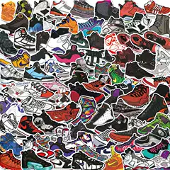 Trendy Brand Basketball Shoes Jordan AJ Personalized Stickers Waterproof Luggage Travel Case Decals Graffiti Hoverboard Skateboard Decorative Stickers