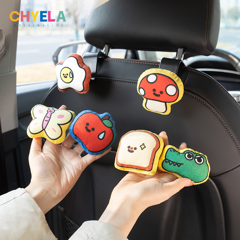 可爱车载挂钩汽车座椅背后排隐藏式收纳钩子创意卡通车内饰AC431