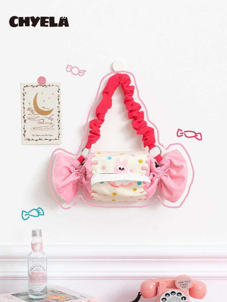 新疆包邮可爱甜甜兔糖果纸巾盒客厅卧室壁挂纸巾袋高颜值收纳抽纸,收纳整理,纸巾盒,淘宝优惠券,粉丝福利购,淘宝优惠卷