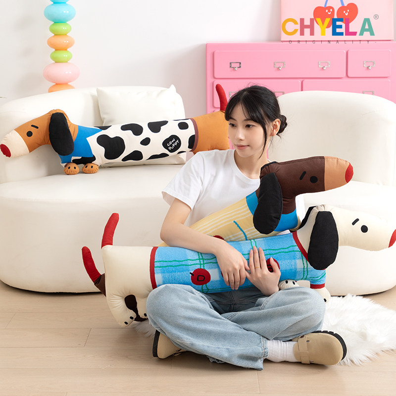 腊肠狗长条抱枕客厅沙发多巴胺办公室靠枕异形创意床头靠垫AS342