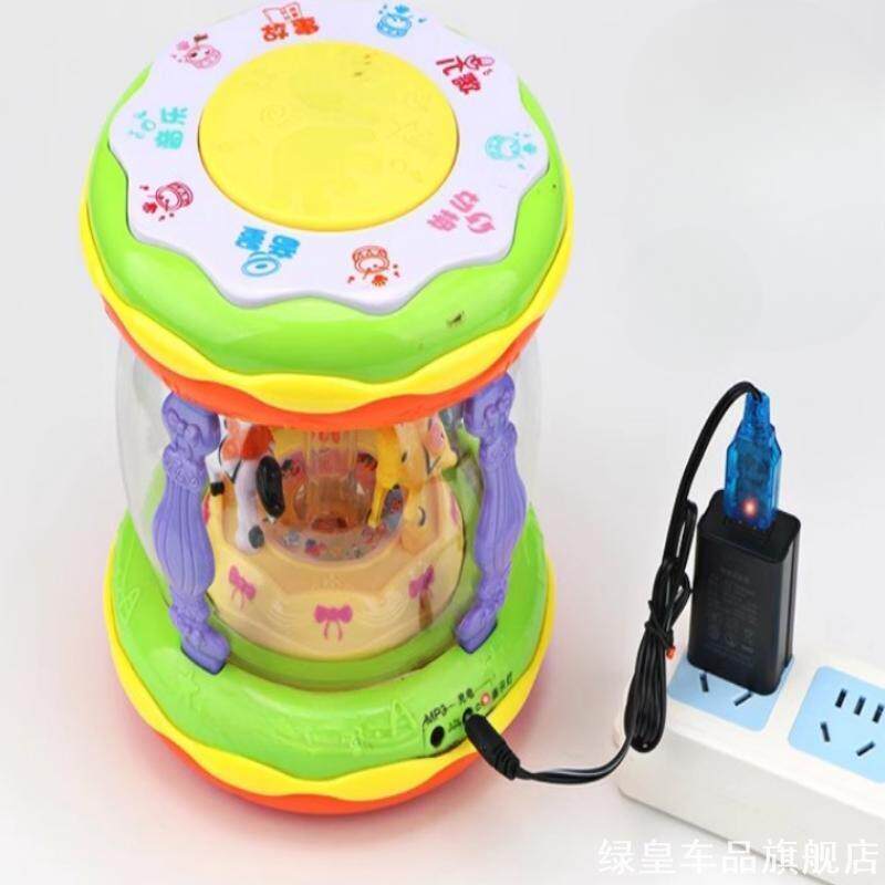 手拍鼓音乐拍拍鼓旋转木马早教兔子故事机充电线小圆口USB电源线