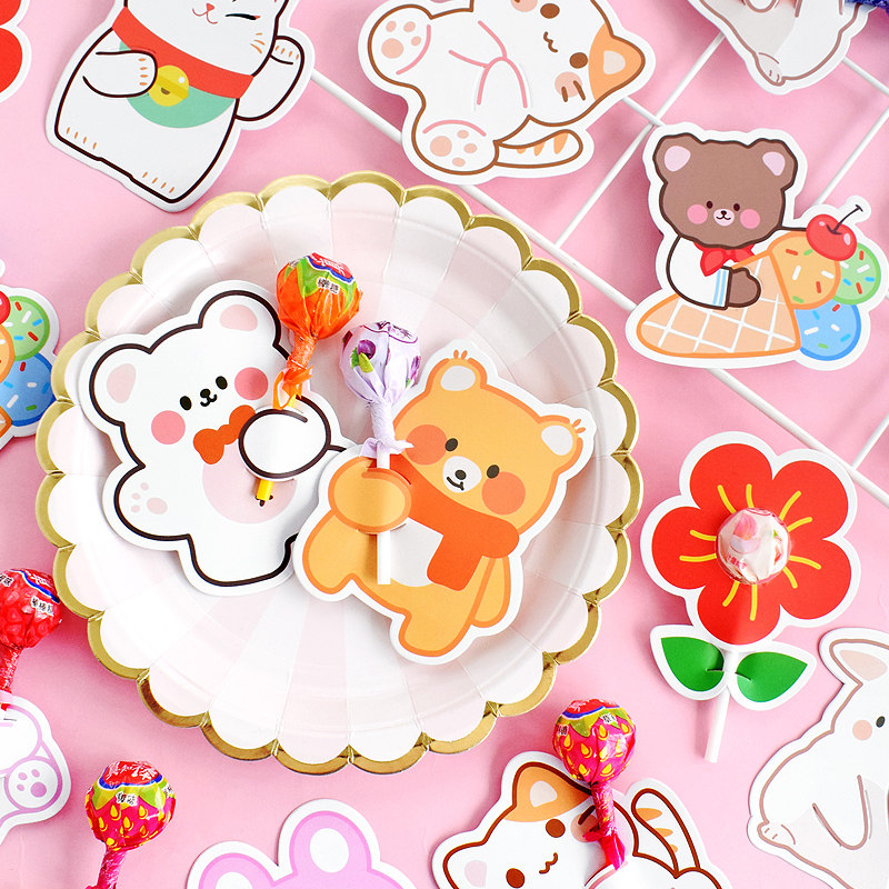 纸卡幼儿园开学儿童你真棒小红花卡片卡通可爱创意奖励糖果小学生一