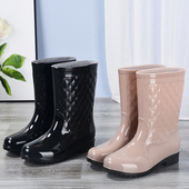 塑料胶鞋 防滑加厚雨鞋 女外穿时尚 厨房成人工作套鞋 雨靴家用防水鞋