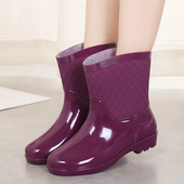 时尚 短筒成人工作套鞋 防水鞋 新款 雨鞋 雨靴女夏季 韩版 轻便水靴防滑