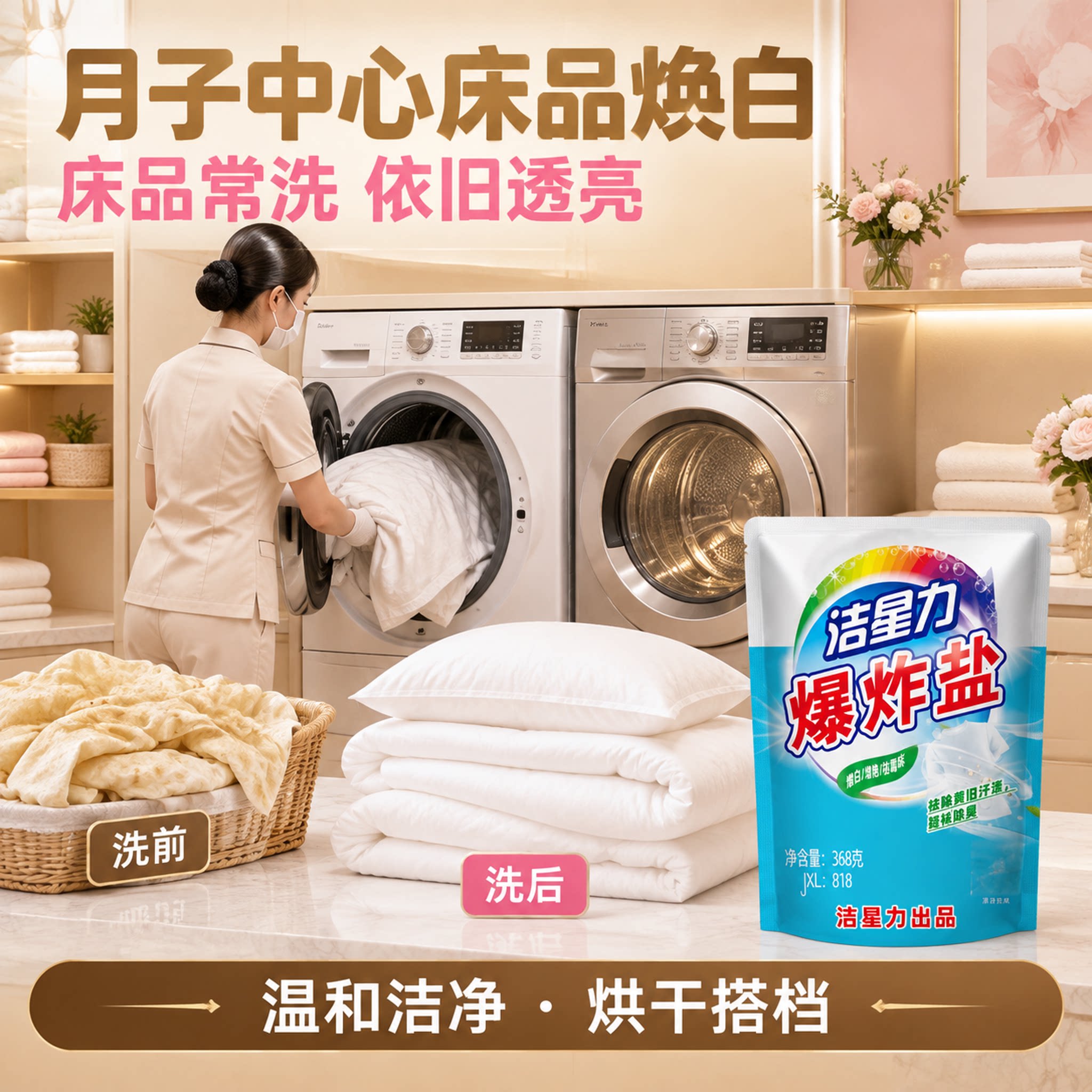 洁星力爆炸盐去黄增白