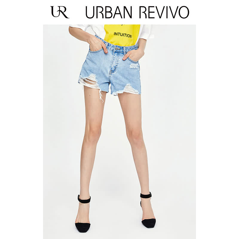 UR2018Ïļ¾ÐÂÆ·Å®×°ÐÞÉí˺Áѵ¤ÄþÈÈ¿ãÃÞÖÊÅ£×ж̿ãWH19RBKN2012