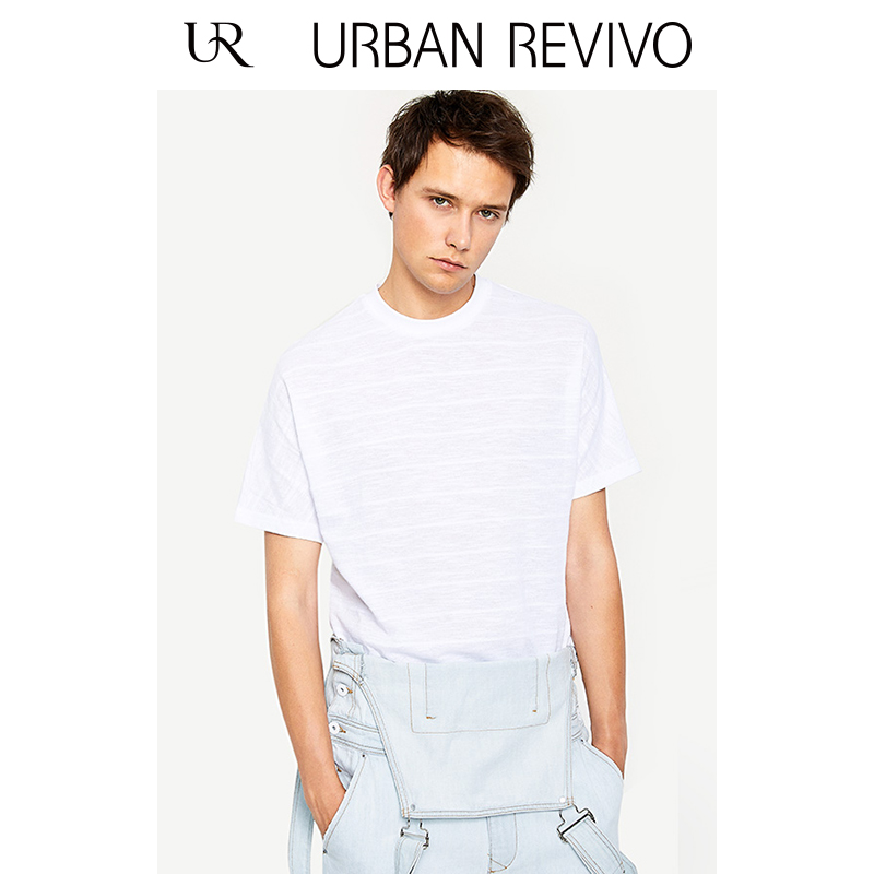 UR2018Ïļ¾ÐÂÆ·ÄÐ×°ºÏÉí¼òÔ¼Ô²Áì»ù´¡¿î¶ÌÐäÃÞÖÊTÐôML19S4EN2000