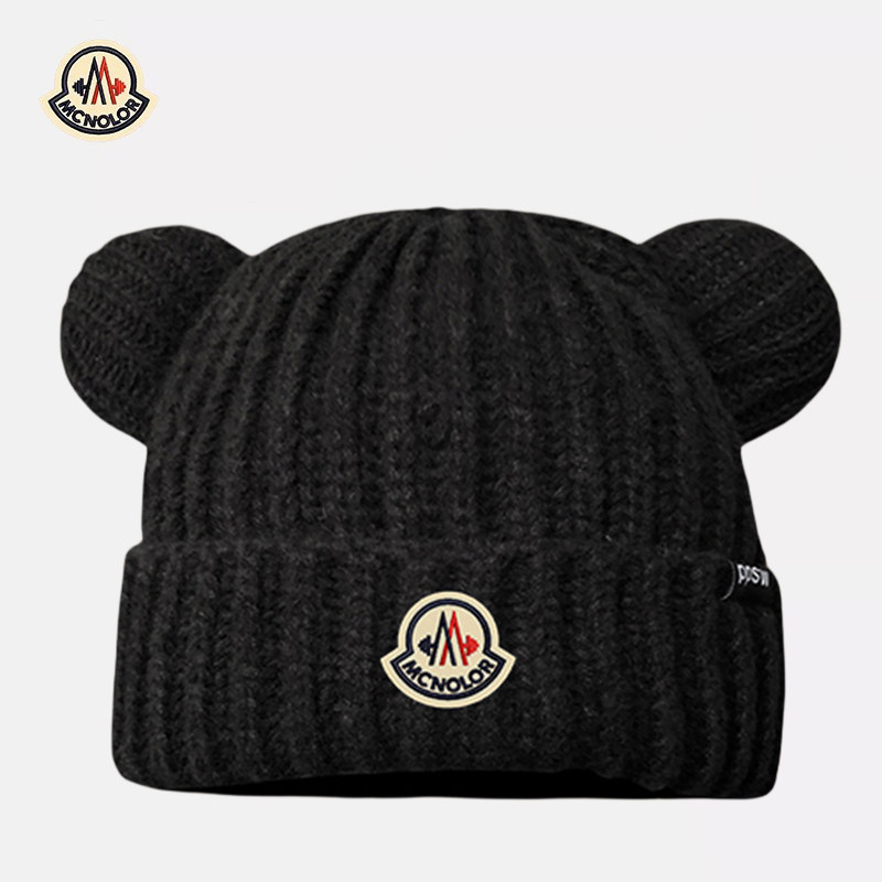 【正品现货】蒙口米色小头围毛线帽女冬保暖针织帽显脸小可爱帽子