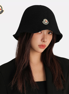 【正品现货】蒙口米色百搭秋冬新款渔夫帽黑色显脸小针织遮脸盆帽