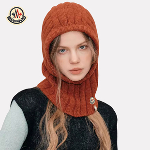 【官网正品】蒙口米色软糯糯帽子围脖女款秋冬季新款百搭针织帽子