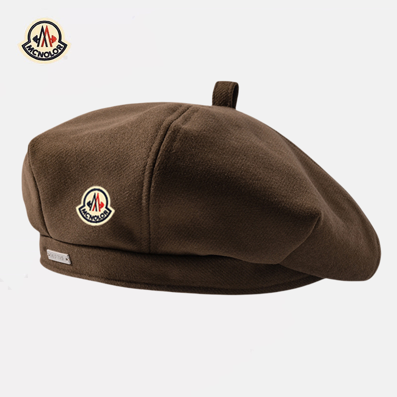 【正品现货】蒙口米色贝雷帽女秋季百搭画家帽大头围云朵帽八角帽