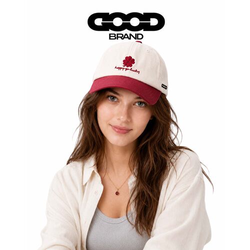【正品直售】GOOD BRAND四叶草字母刺绣拼色棒球帽男女款时尚休闲