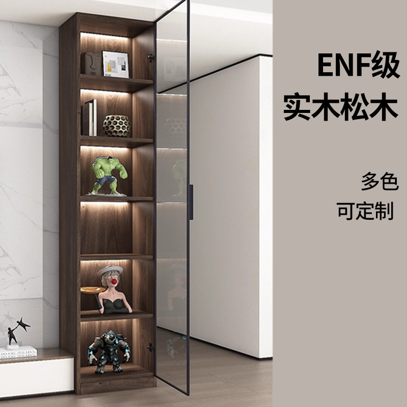 客厅透明展示柜电视柜储物柜一体玻璃门酒柜置物架立柜包包柜书柜