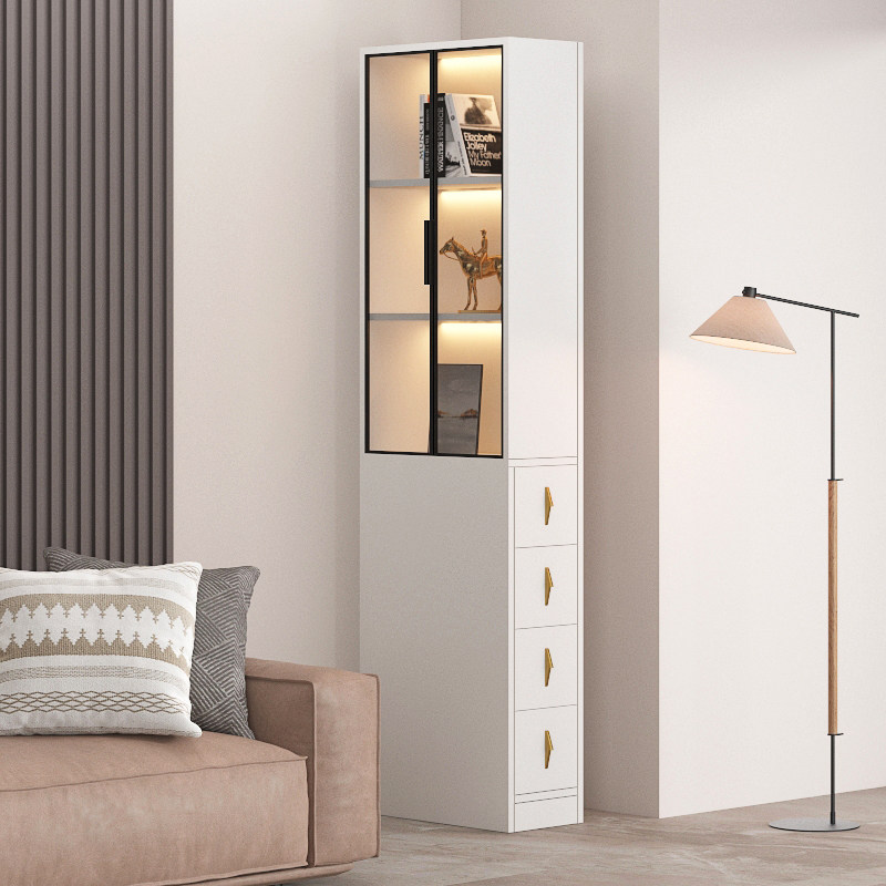 夹缝收纳柜沙发边柜客厅侧边抽拉转角柜薄立柜墙角窄柜书柜置物架,住宅家具,角柜,淘宝优惠券,粉丝福利购,淘宝优惠卷