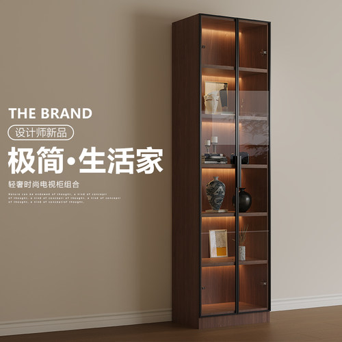 玻璃书柜客厅背景墙防尘展示柜