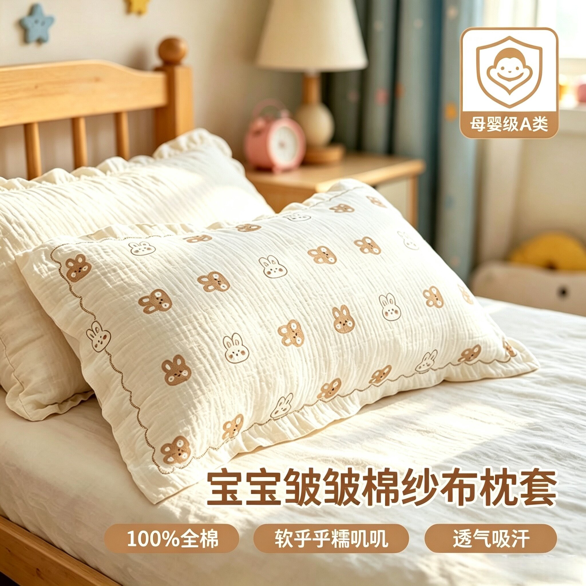 儿童棉花枕头1-3岁宝宝枕6-10岁以上小学生专用四季通用婴儿枕