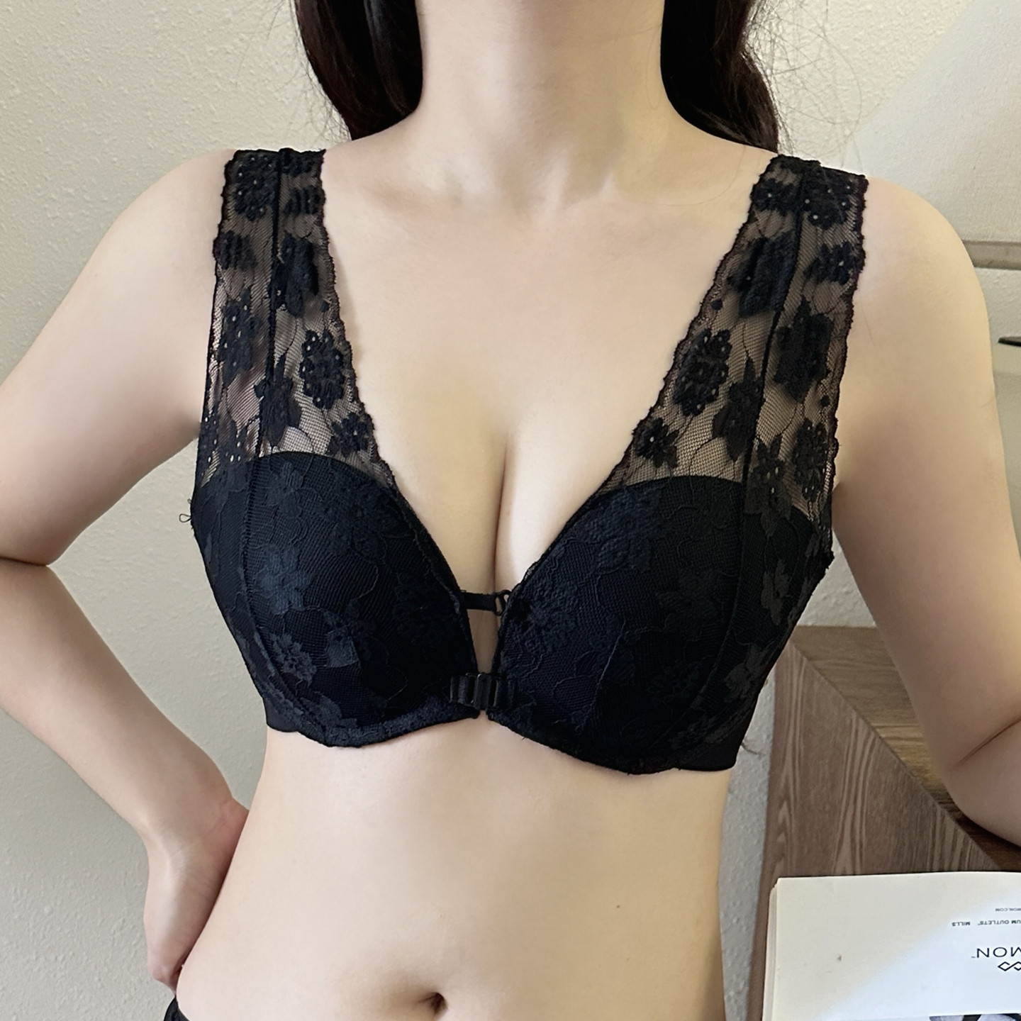 前扣蕾丝内衣女小胸聚拢性感