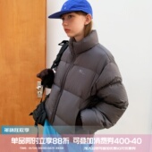 square houlest秋冬轻户外保暖90白鸭绒加厚羽绒服面包服外套女