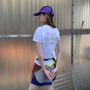 square T恤女 houlest户外健身运动轻薄透气亲肤凉感显瘦印花短袖
