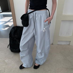 square houlest轻户外伞兵裤女宽松垂坠感工装裤抽绳运动休闲长裤