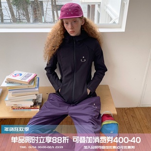 square houlest冬三合一95白鸭绒内胆软壳冲锋衣夹克羽绒服外套女