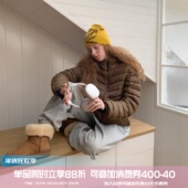 square houlest轻薄保暖内搭外穿可收纳白鸭绒排骨连帽羽绒服女