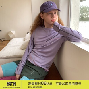 女 T恤打底衫 square houlest春夏户外抗菌吸湿防晒哈苏线撞色长袖