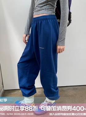 square houlest纯棉毛圈束脚运动裤宽松休闲百搭健身户外卫裤女