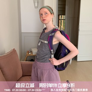 houlest户外休闲运动健身跑步吸汗速干抗菌无袖 square 背心上衣女