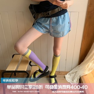 square houlest户外运动徒步登山宽松轻薄透气防走光松紧腰短裤女