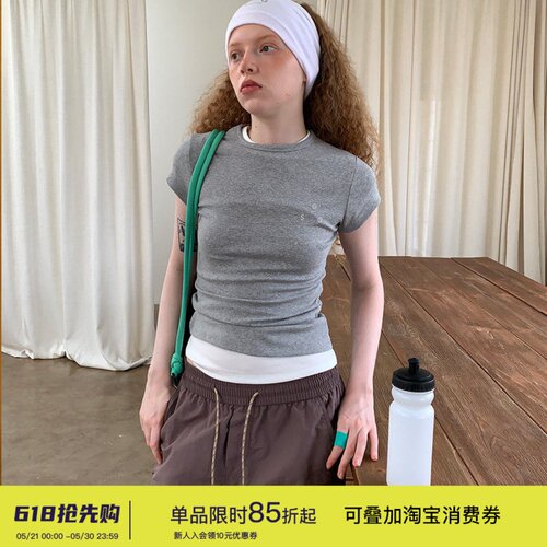 修身显瘦短袖T恤弹力透气运动