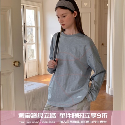 square houlest春户外休闲透气竹节棉跑步运动健身防晒长袖T恤女