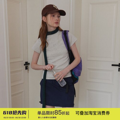 短袖两色印花休闲纯棉