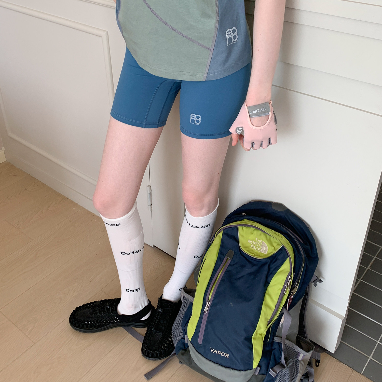 square houlest薄款外穿凉感收腹提臀骑行裤三分瑜伽塑形鲨鱼裤女