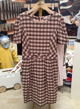 Roem/罗燕 成人夏款（大童可穿） 两色格子 淑女风 中长款 连衣裙