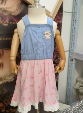 PawinPaw 宝英宝童装 女童夏装 拼接碎花 吊带 连衣裙 pcow32655m