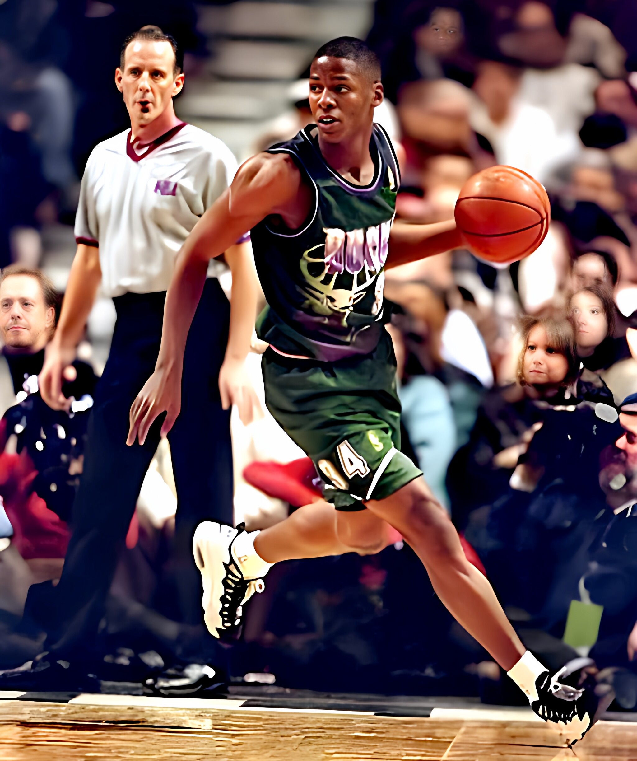 Mitchell Ness NBA 96-97赛季 雄鹿队雷阿伦34号 球迷版 篮球背心