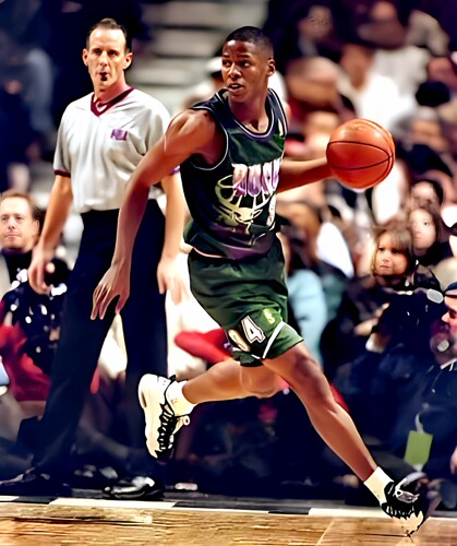 Mitchell Ness NBA 96-97赛季 雄鹿队雷阿伦34号 球迷版 篮球背心