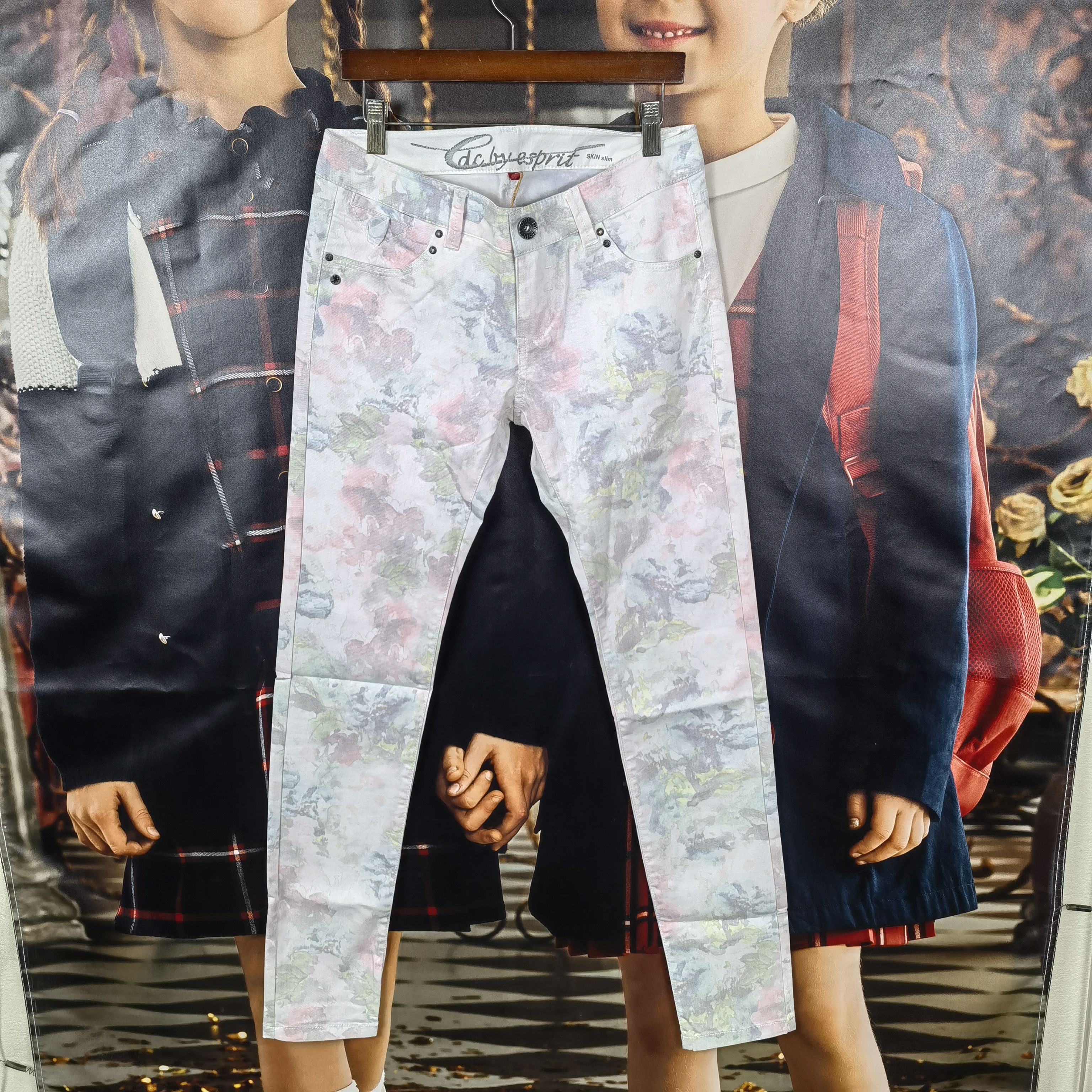 Esprit/埃斯普利特 成人女士春秋款 个性水洗暗花 微弹牛仔裤