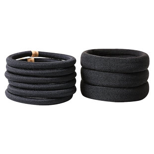 黑色扎头发橡皮筋绑头发女发圈高弹力头绳粗马尾皮套韩国网红发绳