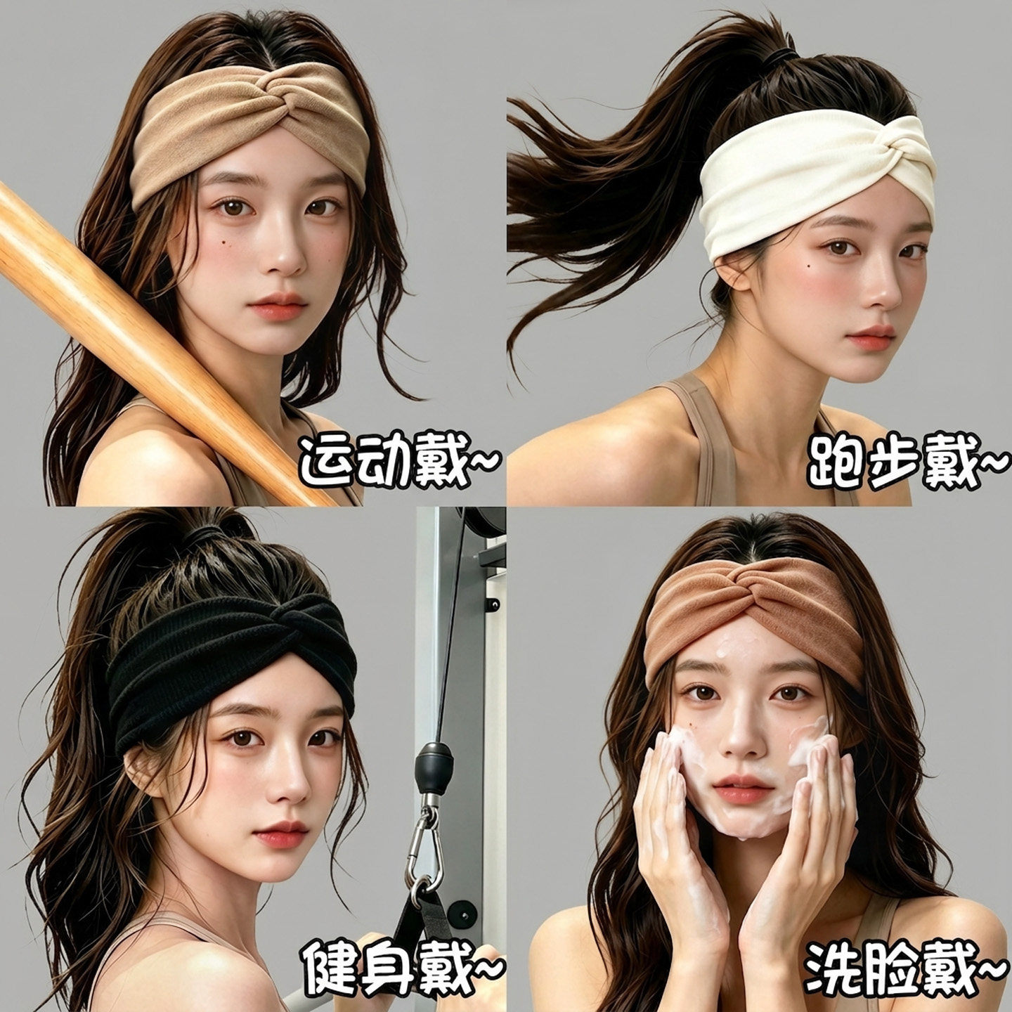 针织吸汗运动发带女宽边洗脸发饰瑜伽发箍高级感时尚头饰2026新款