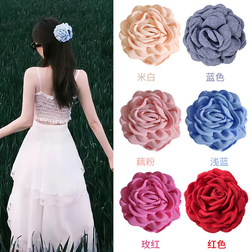 高版本！红色花朵发夹