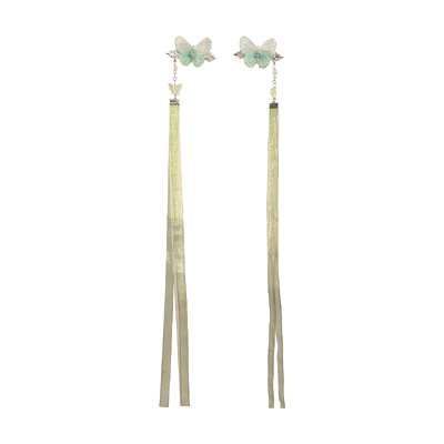 仙气飘飘~蝴蝶飘带发夹