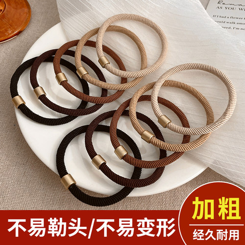 老钱风发绳女简约高弹力耐用皮筋