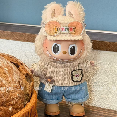 labubu三代娃衣泡泡玛特一代搪胶