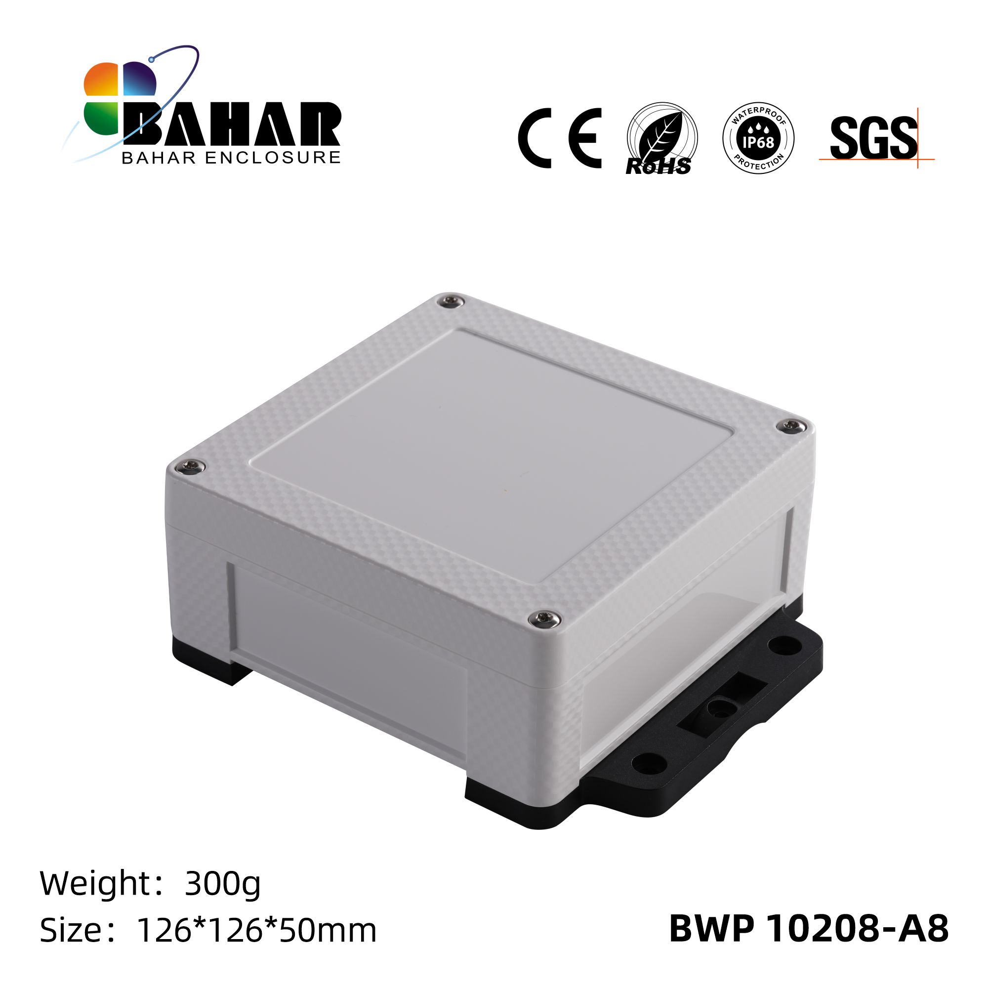 BWP10208新上市壳体IP68防水盒塑料外壳透明盖盒进口原材料工厂