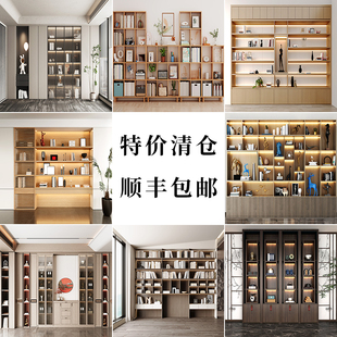 【书橱现货特价】书房书柜直播间背景墙布图书柜办公室装饰3d立体壁布高清书架情感主播专用知识口播坐播背景