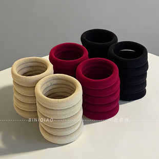 高弹耐用扎马尾百搭不伤发发绳尼龙发圈绑头发橡皮筋头饰加粗加量